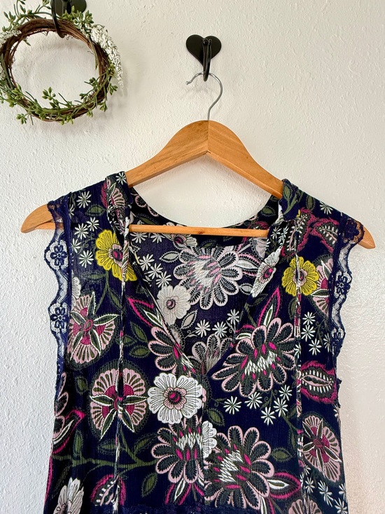 libby. edelman Dresses & Skirts - libby.edelman Navy Floral Swing Dress | XS | Boho Cottagecore Summer Dress